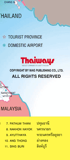 Map of Thailand 4, showing the positions of the provinces